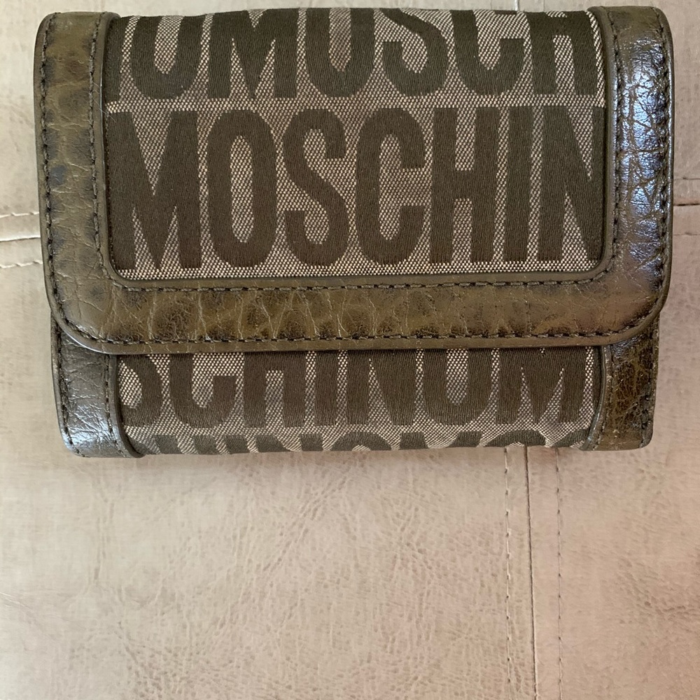 Moschino Women’s Logo wallet leather & fabric